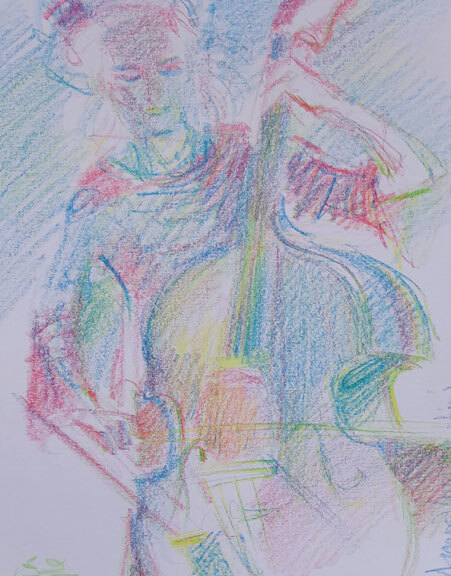 Sketch by Annalou of Julia Doyle